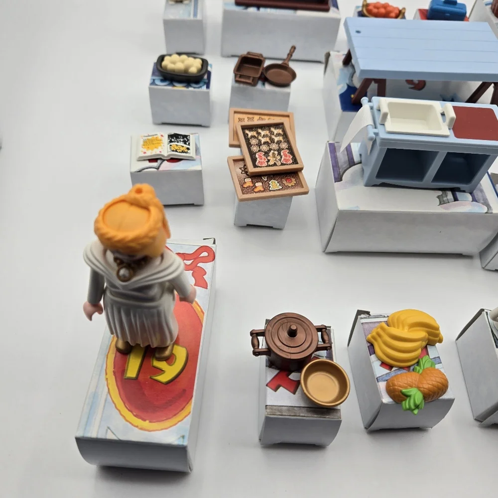 Vintage 1999 Playmobil 3978 Advent Calendar Playset Angel Santa Bakery Set